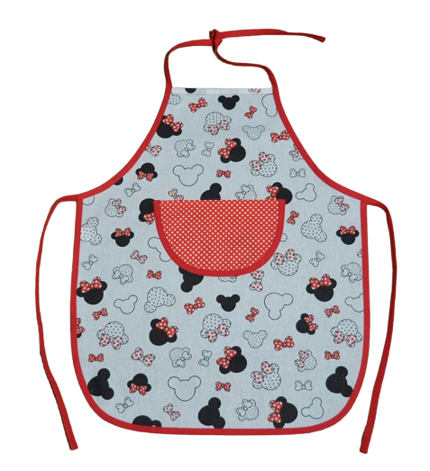 Bavlněná zástěrka s červeným lemováním Minnie
