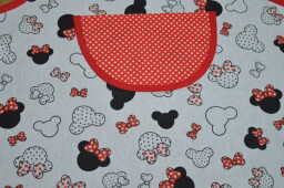 Bavlněná zástěrka s červeným lemováním Minnie