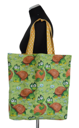 Bavlněná nákupní taška s podšívkou Želvičky