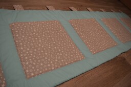 Velký kapsář za postel 200x50 cm mentolová Hvězdička