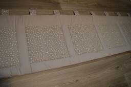 Velký kapsář na zeď 200 x 50 cm světle šedá Hvězdička