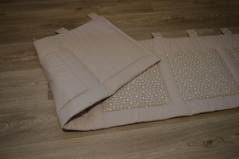 Velký kapsář na zeď 200 x 50 cm světle šedá Hvězdička