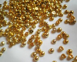 Akrylové granulky (čočky) - zlatá