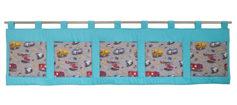 Kapsář za postel 200x50 cm záchranné složky na světle tyrkysové