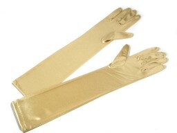 Zlaté prstové rukavice 45 cm