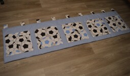 Fotbalový kapsář na zeď 198x50 cm - světle modrá Fotbal