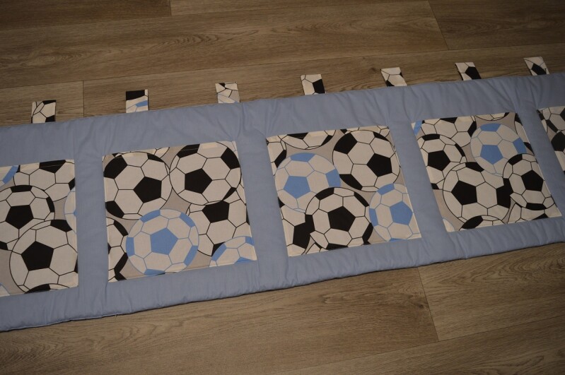 Fotbalový kapsář na zeď 198x50 cm - světle modrá Fotbal