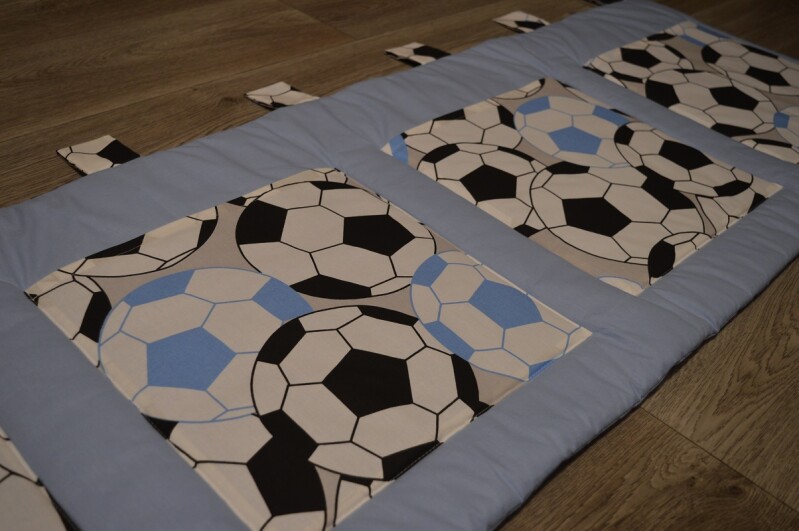 Fotbalový kapsář na zeď 198x50 cm - světle modrá Fotbal