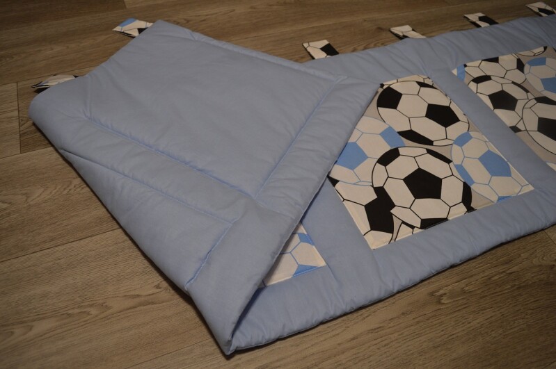 Fotbalový kapsář na zeď 198x50 cm - světle modrá Fotbal