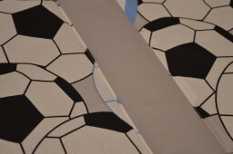 Velký kapsář na zeď 200x50 cm - světle šedá Fotbal