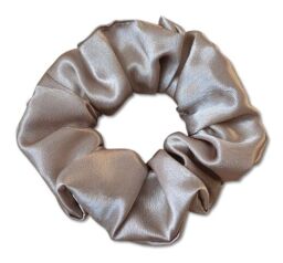 Saténová gumička do vlasů Béžová
