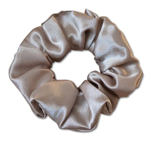 Saténová gumička do vlasů Béžová