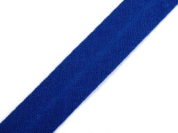 Šikmý proužek bavlněný šíře 14 mm zažehlený - modrá