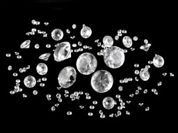 Broušené kameny/diamanty - čirá