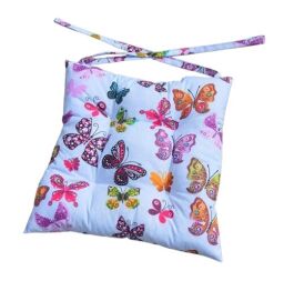 Podsedák na židli do školy 33x33 cm Barevní motýli