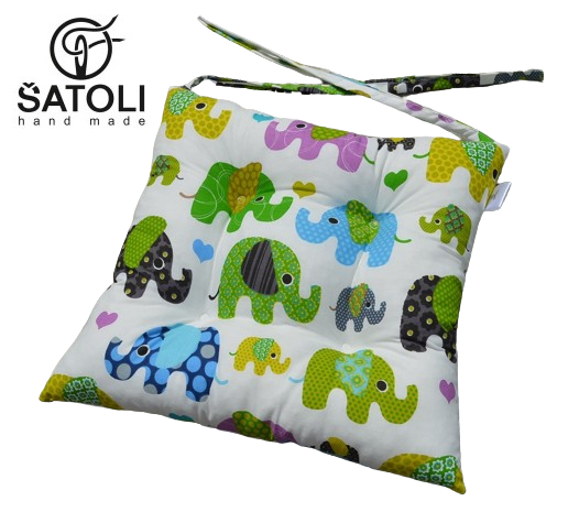 Podsedák na školní židli 33x33 cm Sloni