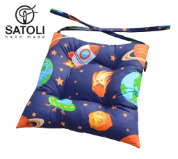 Podsedák na židli do školy 33x33 cm Vesmír na tmavě modré