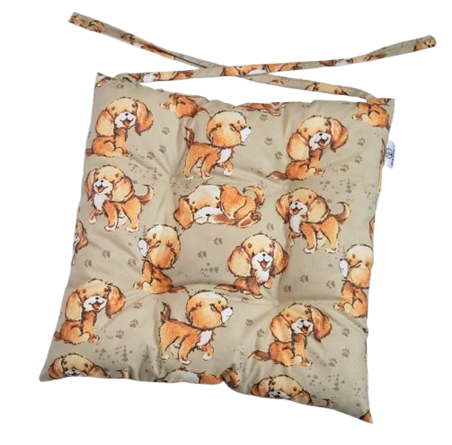 Podsedák/sedák na školní židli 33x33 cm štěňátka na béžové