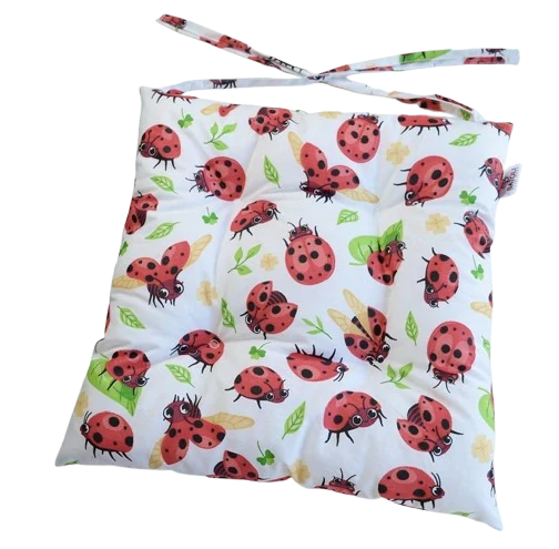 Podsedák na školní židli 33x33 cm berušky na bílé