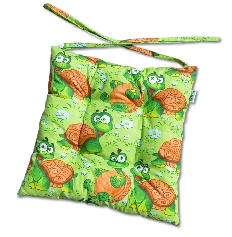 Podsedák na školní židli 33x33 cm želvy na zelené