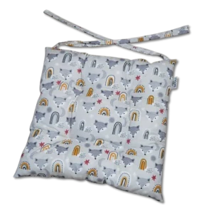 Podsedák na školní židli 33x33 cm lišky na šedé