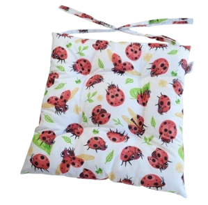 Podsedák na školní židli 33x33 cm berušky na bílé