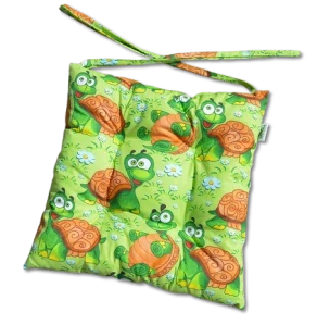 Podsedák na školní židli 33x33 cm želvy na zelené