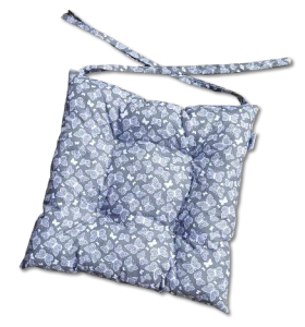 Podsedák na školní židli 33x33 cm motýlci na tmavě šedé