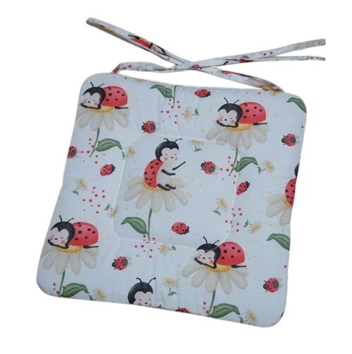 Podsedák na školní židli 34x34 cm berušky na bílé