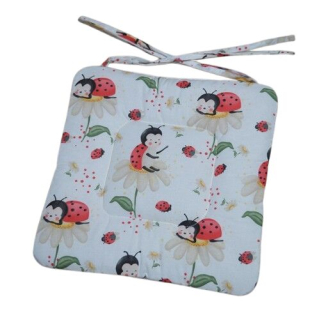 Podsedák na školní židli 34x34 cm berušky na bílé